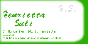 henrietta suli business card